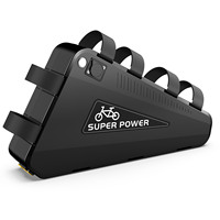 Batterie de vélo électrique triangulaire personnalisée 48V 52V 60V 72V 20Ah 25Ah 30Ah, pack de batteries lithium-ion OEM avec BMS 50A 60A 80A et chargeur 4A