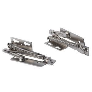 Bisagra de tijera de 80 grados para puertas de gabinete, montaje en superficie, acero al carbono, niquelado, duradera - Product Image 2