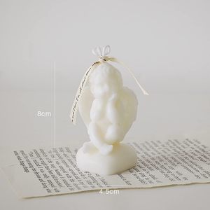 Custom Cute Angel Shape <b>Candles</b> Handmade Decorative <b>Long</b> Lasting Scented <b>Candles</b> Table Decor Wholesale Small Travel Size <b>Candle</b> - Product Image 4