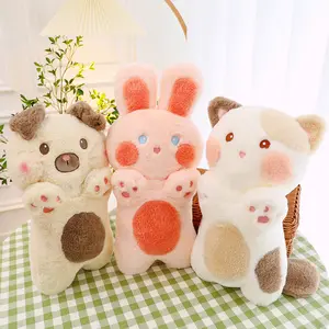 IN magazzino morbido kawaii carino peluche nuovo animale bambola cuscino cuscino farcito dolce coniglio gatto cane peluche