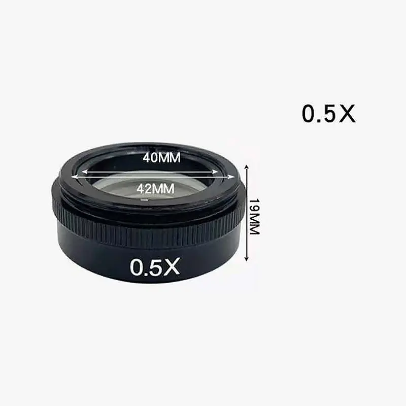 Dijital sanayi muayene lensleri 2X 0.5X 0.35X HD mikroskop yardımcı objektif mikroskop parçaları aksesuarları güvenlik kamerası Lens