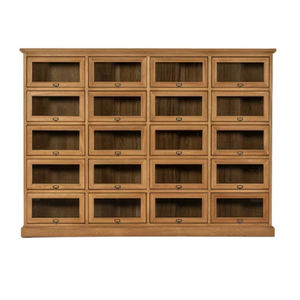 Vitrina de Madera de Teca Africana Multicapa a Prueba de Polvo, Estantería de Almacenamiento para Sala de Estar con Puertas para Uso en Hoteles - Product Image 2