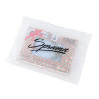Mini-sachets horizontaux refermables à fermeture éclair, imprimés sur mesure, en PE dépoli, avec fermeture auto-adhésive, pour emballage de bijoux