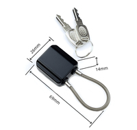 Cadenas compact en alliage de zinc durable avec câble en acier pour la sécurité des sacs à dos, des casiers de gym et d'école, et des rangements (Cerradura)