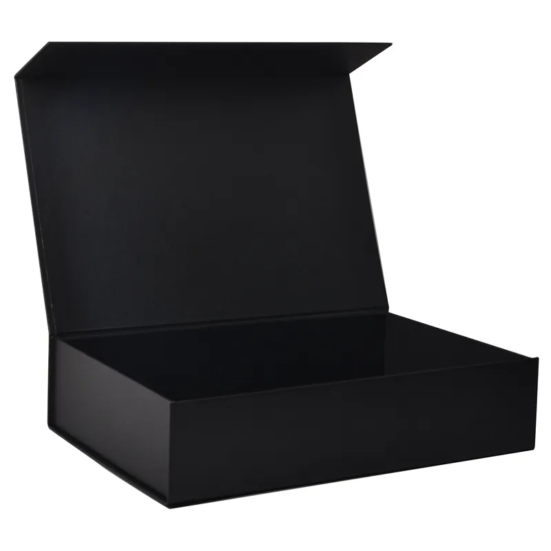 Custom Logo Luxury Private Label Box Black Square Cardboard Packaging T-shirt Paper Box