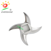 Pièces d'origine Evershine pour hachoir à viande, lames 42 #   Couteau à dos de tortue en acier inoxydable pour récurer, pièces de hachoir croisé