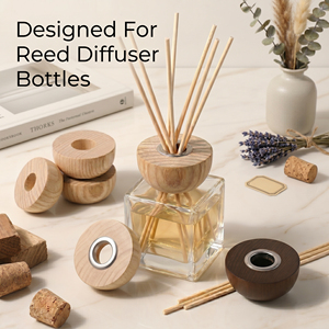 Vietnam WeWood Custom Color Logo Laser Etched Wooden <b>Diffuser</b> Lid Half Sphere Aroma Top for Fragrance Brand - Product Image 3
