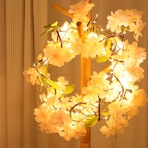 <span class=keywords><strong>Guirlande</strong></span> <span class=keywords><strong>lumineuse</strong></span> LED à feuilles artificielles, blanc chaud, alimentée par énergie solaire, couronne florale, accessoires pour cheveux, mariage pour filles - Product Image 5