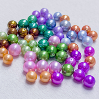 Perles d'eau douce naturelles colorées de qualité supérieure Muses Jewels, rondes de 6 mm à 8 mm, pour la fabrication de colliers, Perlen Fur Die Schmuck Herstellung