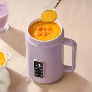 Portable 1000ml Stew <b>Pot</b> 220V Slow Cooker Plastic Rice for Home Travel Hotel Use-Soup Porridge Heating Cup 1L Capacity - Product Image 1