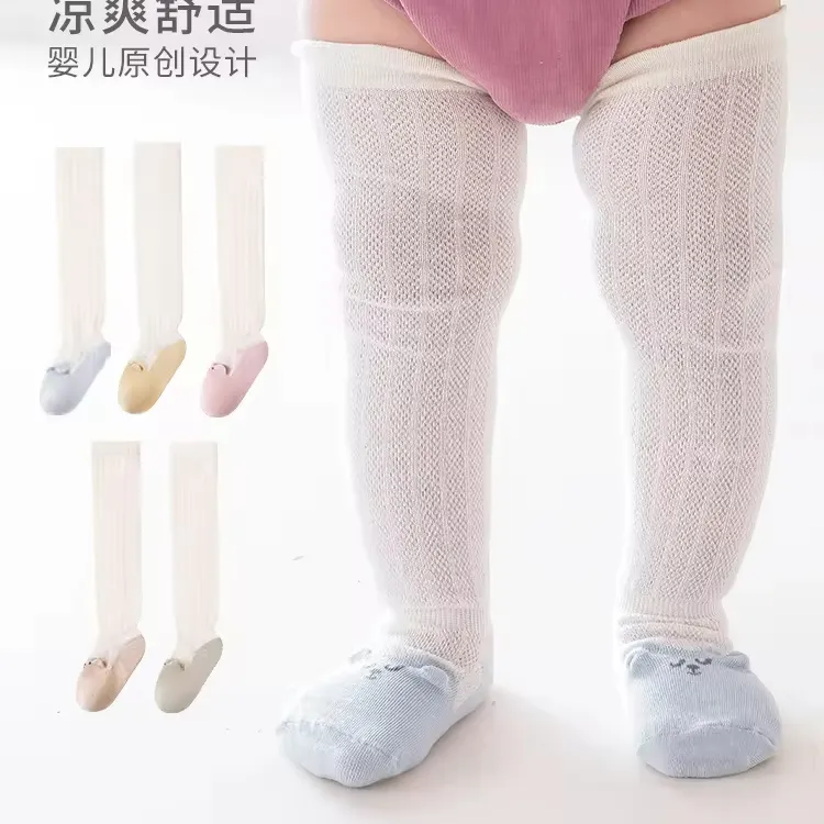Calzini estivi per zanzare per bambini calzini per bambini in cotone cartone animato calze al ginocchio per bambini.