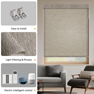 SAMADHI Custom Multi‑Color Textured Fabric Electric Roller Blinds Smart Wifi Motorized <b>Window</b> <b>Shades</b> For Living Room - Product Image 5