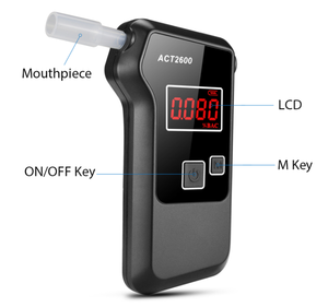 Alcoholímetro ACT ACT2600 de Fabricación Europea, Venta al Por Mayor de Fábrica, Respuesta Rápida, Sensor de Celda de Combustible, Pantalla LCD de 2.0'', 50 Registros de Pruebas - Product Image 2
