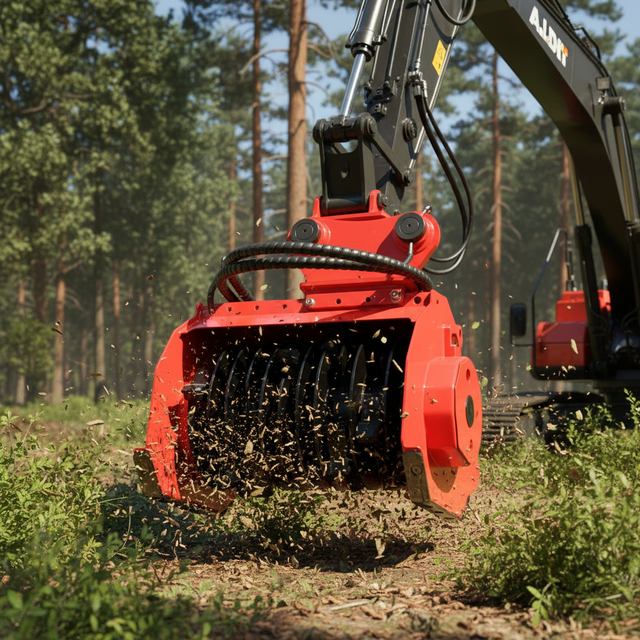 WIGON Hot Selling Mini Excavator Forestry Mulcher Remote Control Mulcher