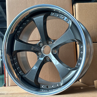 Rines Forjados VSKF de 2/3 Piezas, 17, 18, 19, 20 Pulgadas, Color Gris Metálico Pulido, Borde Escalonado Profundo, 5x114.3 para 350Z G35 S13 S14 A80 A90