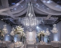 Lustre en cristal LED de luxe pour mariage, événements, salle de banquet, lampe suspendue au plafond, décorations, lustres de scène