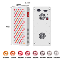 Panel de Terapia de Luz Roja Portátil con Enchufe Estadounidense, 5 Longitudes de Onda, EMS, 12 Modos Inteligentes, Alivio del Dolor, 180W, Certificado CE/FCC, Uso Doméstico y Comercial