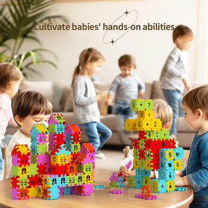 LEZA BABY Usine Vente Directe Coloré DIY Blocs Éducatifs à Empiler Puzzle Jouets Interactifs Parent-enfant pour Enfants - Product Image 2