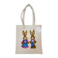 Sac fourre-tout imprimé lapin de Pâques, motif de fête, sac cadeau