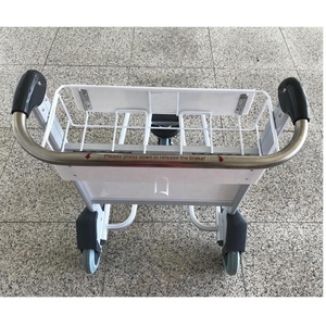 Fabrika fiyat bagaj arabası havaalanı yolcu kolu otomatik fren alüminyum havaalanı market arabası - Product Image 3