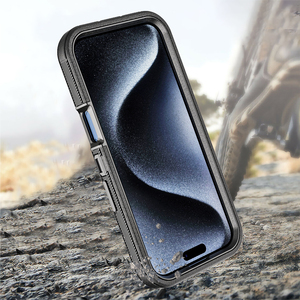 Fundas de teléfono móvil para iPhone 15 Pro Max 14 Plus 13 Pro 12 Mini 16 Defender Case Belt Clip Holster Kickstand Back Cover para hombres - Product Image 2