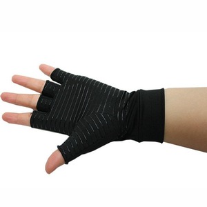 Guantes de Ciclismo de Medio Dedo para Hombre, Negros, Talla SML, Antideslizantes de Silicona con Iones de Cobre - Product Image 3