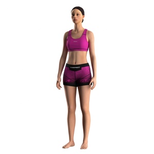 Shorts Deportivos para Mujer, Estilo Vale Tudo, Elásticos, Ajustados, con Costuras Planas, Elásticos en 4 Direcciones, Ideales para MMA y Yoga - Product Image 2