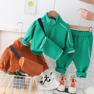 Conjunto Deportivo Informal de Dos Piezas para Niños, Ropa de Algodón de Manga Larga para Bebés, Niños y Niñas, Primavera Otoño, Venta al Por Mayor - Product Image 1