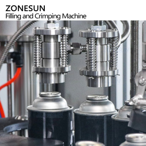 เครื่องบรรจุและปิดฝาอัตโนมัติแบบโมโนบล็อก ZONESUN ZS-QW1600D สำหรับกระป๋องสเปรย์บรรจุของเหลวและแก๊ส พร้อมตัวป้อนฝา - Product Image 6