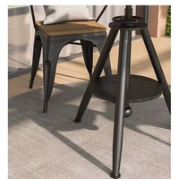 Ensemble de table à manger d'extérieur moderne et durable avec structure en fer et matériau en bois pour hôtel et jardin/terrasse/cour