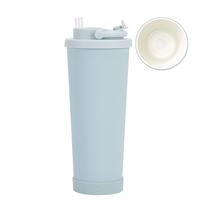 Gobelet isotherme en acier inoxydable à revêtement céramique, grande capacité, avec paille, tasse à café de voyage réutilisable, logo personnalisé
