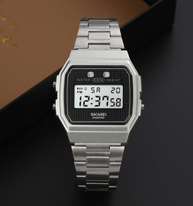 Relojes Hombre Skmei 1952 montres de luxe numériques en acier inoxydable hommes 50m de profondeur résistant à l'eau affichage sur le poignet - Product Image 2