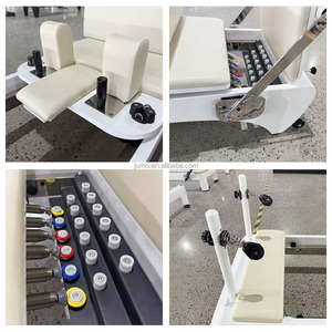 Oak Wood Reformer Curved <b>Leg</b> Painted White Portable Wood Reformer <b>Bed</b> WD-O P Curved Design Provides Ergonomic <b>Support</b> for a Comf - Product Image 2