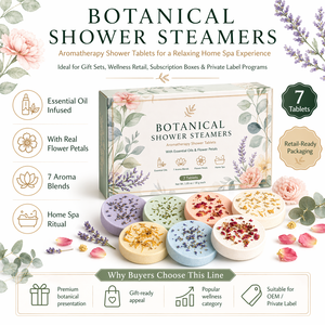 Diffuseur <span class=keywords><strong>de</strong></span> vapeur pour douche à l'eucalyptus OEM |   Tablettes <span class=keywords><strong>de</strong></span> douche aux huiles essentielles d'aromathérapie avec fleurs séchées et sels <span class=keywords><strong>de</strong></span> bain |   Marque privée - Product Image 2