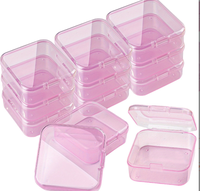 Mini boîte de rangement rectangulaire en plastique PP transparent, étui portable pour bijoux, boucles d'oreilles, vis, électronique grand public, personnalisable