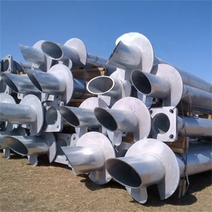 CXGL Q355B Piles hélicoïdales en acier au carbone non allié à montage au sol - Norme DIN, durables, anticorrosion, pour parcs modernes en béton - Product Image 1