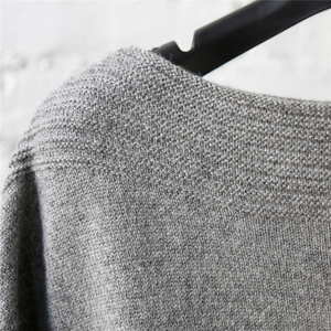 Cape en <span class=keywords><strong>laine</strong></span> mélangée élégante et chaude pour femmes, poncho en <span class=keywords><strong>laine</strong></span> tricoté surdimensionné pour femmes avec bordure en fourrure <span class=keywords><strong>de</strong></span> renard - Product Image 5