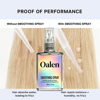 Spray anti-frisottis Oalen Private Label, formule anti-humidité avec protection thermique pour des cheveux lisses et brillants longue durée