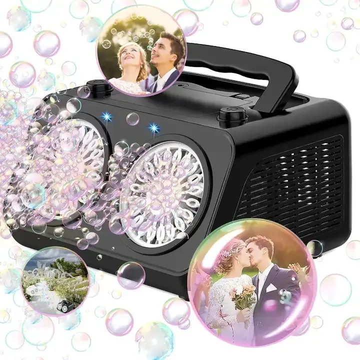 wholesale 40 Hole Bubbles Blower Maker Toys Electric Automatic Bubble Maker Wedding Bubble Machine For Stage