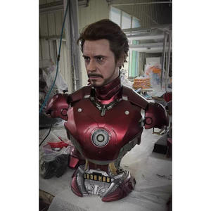 Escultura de Fibra de Vidrio de Iron Man a Tamaño Real Personalizada de Fábrica, Busto de Tony <span class=keywords><strong>Stark</strong></span>, Personaje de Película para Decoración del Hogar, Regalos y Artesanía - Product Image 2