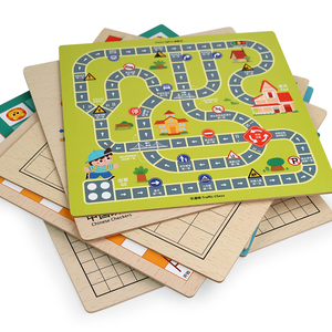 Popular Wooden Board Game Interactive Gomoku Aeroplane Chess Sets Montessori Educational Toys for Children Factory Direct Sale - Product Image 1