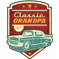 Plaque Métallique Vintage Classique « Grand-père 1957 » – Décoration Murale Rétro pour Garage, Cave à Outils, Atelier Automobile