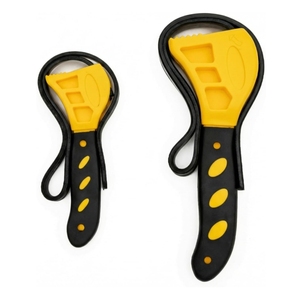 Llave de correa de goma ajustable de 6 y 8 pulgadas, antideslizante, para abrir tarros, para manos débiles, para filtro de aceite, cabezal de ducha, herramientas de fontanería - Product Image 1