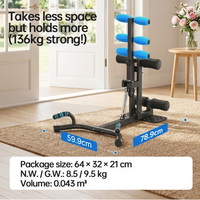 Machine à Squats Profonds Réglable 3-en-1, Appareil de Musculation pour Jambes et Fessiers à Domicile pour un Entraînement Complet du Corps