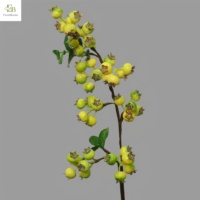 Branche de baies artificielles 62 cm, tiges de baies artificielles résistantes aux UV, baies en mousse réalistes, écologiques, pour mariage, Noël, décoration de la maison