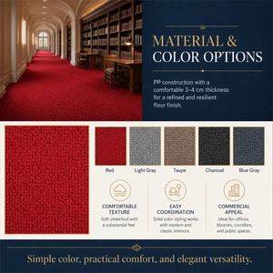 Wall To Wall <b>Carpet</b> Solid Color Gray Tufted Low Pile Commercial Office Use Modern Style Stain Resistant - Product Image 5