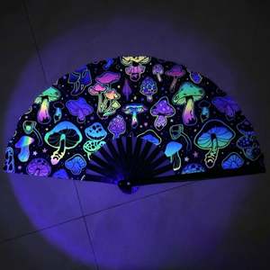 Custom Stock 33CM 13inch Folding Fan Vintage Plastic Folding Hand Fan Craft Folding Fan for Halloween Party Wedding Dancing - Product Image 1