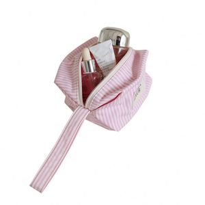 Bolsa de Maquillaje Cosmética de Lona Blanca con Cierre, de Alta Calidad, Grande, Ecológica, Libre de BPA, Certificada GOTS, Marca Privada - Product Image 3