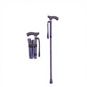 Bastón Plegable de Aluminio OEM con Mango en T de 2 Secciones, Punta de Goma y Mango de Madera - Product Image 1