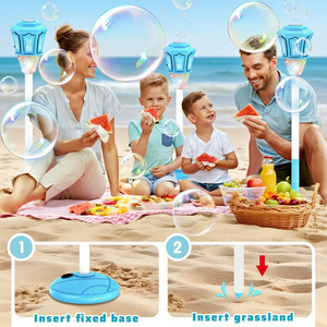 Machine à bulles automatique avec lumières et musique, pour fêtes, anniversaires, mariages, enfants en bas âge, jouets d'extérieur - Product Image 4